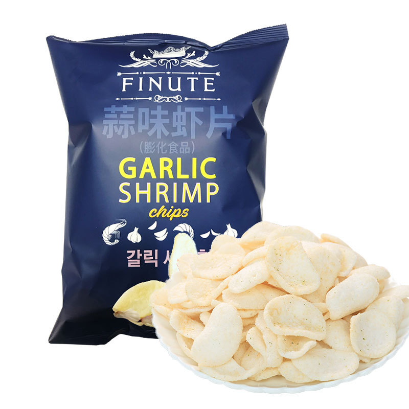 韩国进口FINUTE蒜味虾片82g小包装网红膨化休闲零食品大薯片礼包-阿里巴巴
