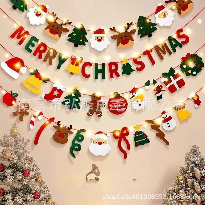 Christmas flag banners wholesale, Christmas decorations can be customized according to your designs, bulk processing available, exclusively for cross-border supply, samples can be provided