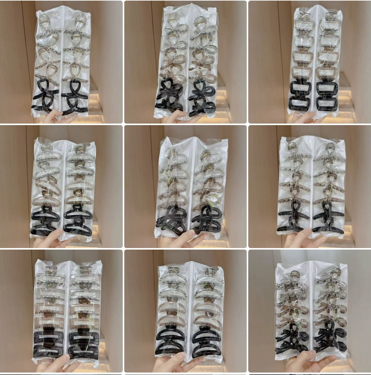 Amazon transfronteriza pintura de goma de gran tamaño clip de pelo espalda Cabeza de tiburón clip de pelo volumen multi horquilla dos yuanes accesorios para el cabello al por mayor