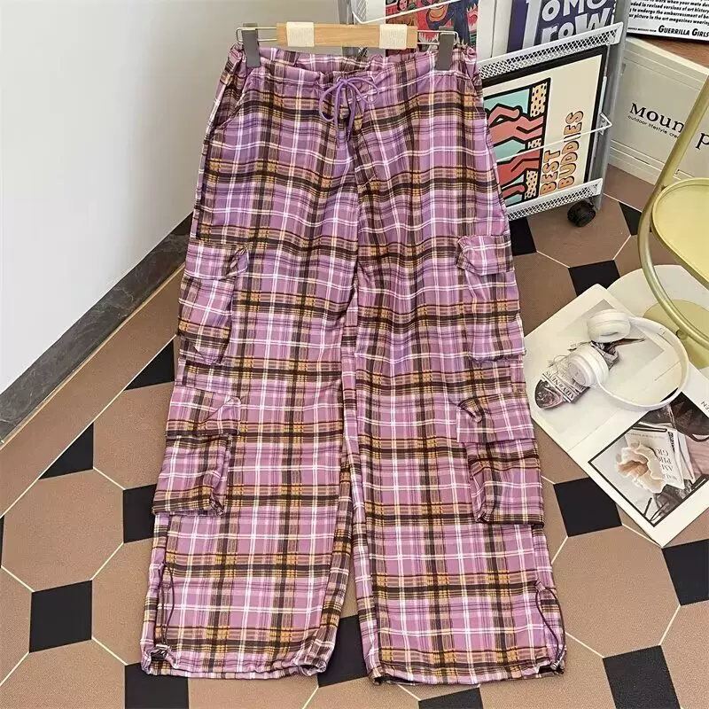 Trend trousers, plus size, drawstring, loose straight fit