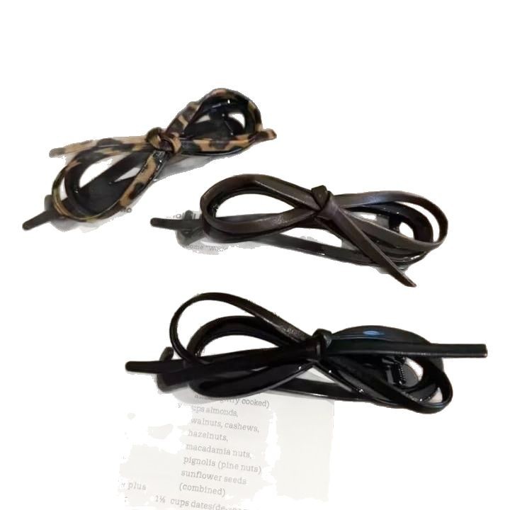 Horquilla Torsional con Lazo de Cuero, Artesanal para Mujer