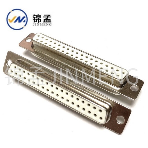 37P 串口白胶 DB-37P全金 传统 孔 母头 焊线式 镀金 RS232