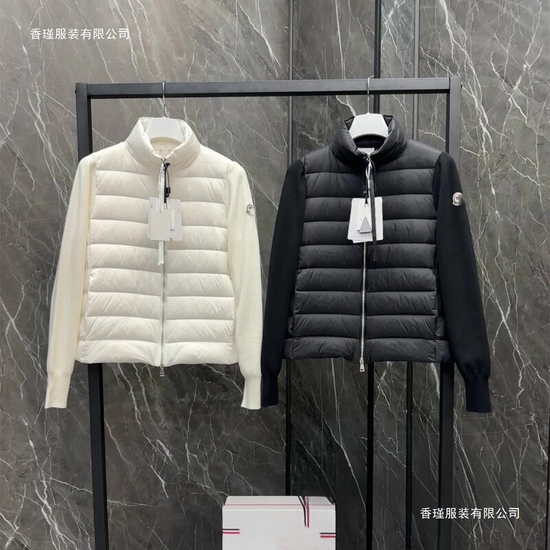 High-quality original model from Mengjia, popular on Xiaohongshu, with wool sleeves and 90% white duck down, lightweight stand-up collar down jacket, wholesale