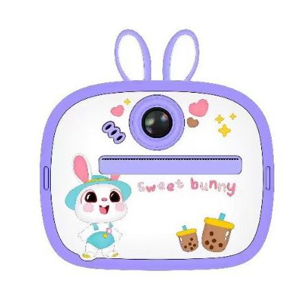 보라색 + 토끼 실리콘 커버