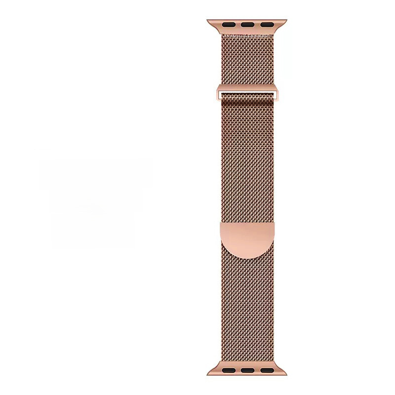 適用米蘭尼斯蘋果手錶applewatch不鏽鋼迴環磁吸扣iwatch錶帶新款