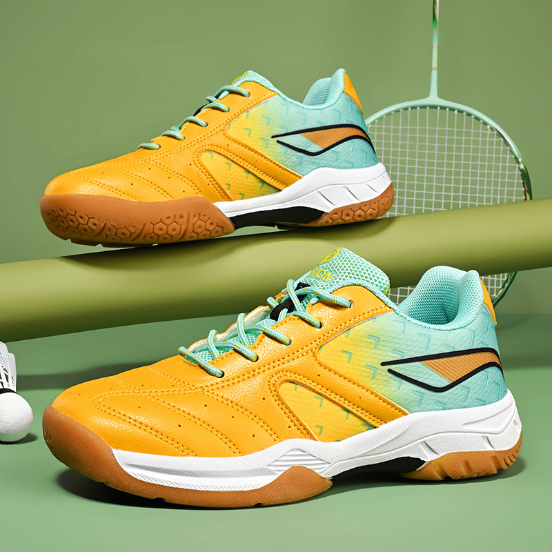 Nuevos zapatos de bádminton profesionales transfronterizos para niños y niñas zapatos de entrenamiento antideslizantes para competiciones deportivas al aire libre