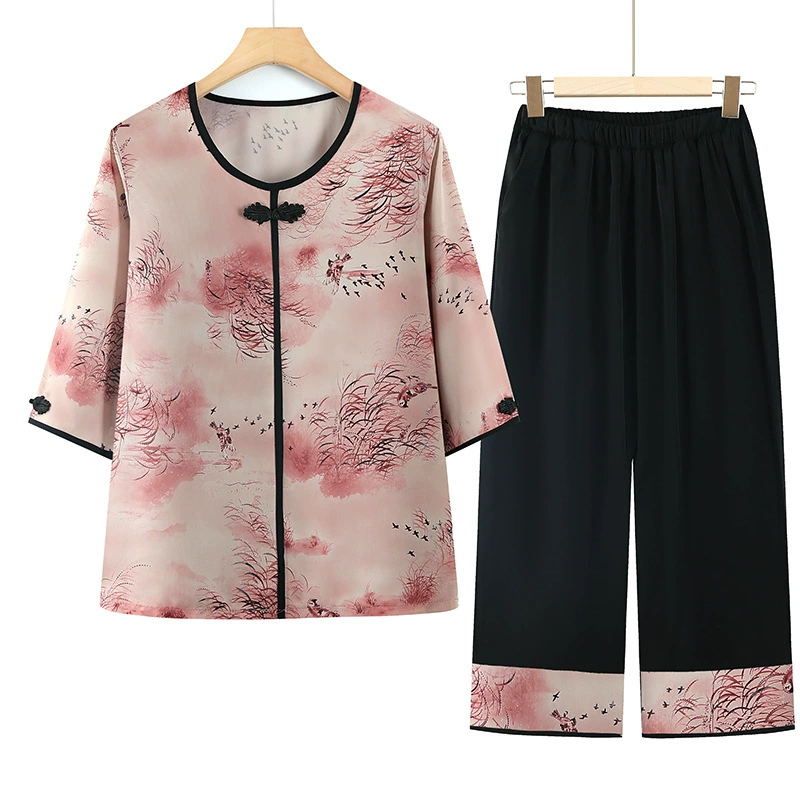 Бабушка летнее платье из двух частей с рукавами