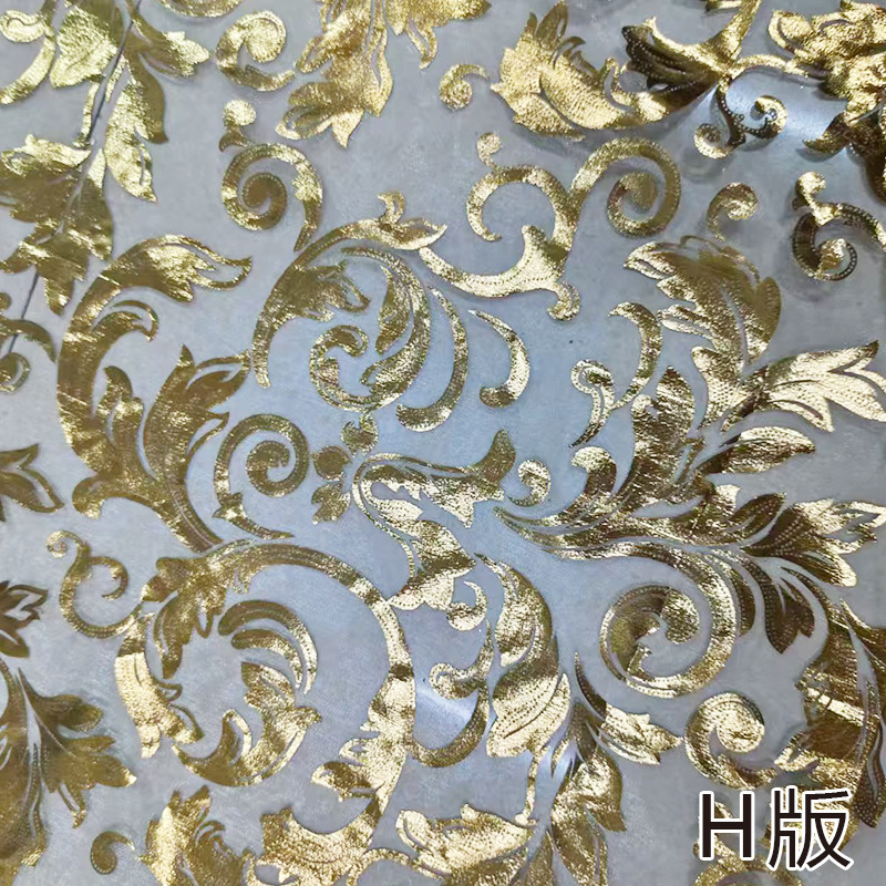金色花纹烫金欧根纱爱莎公主裙喜糖束口袋玩具欧式花纹烫金欧根纱|undefined