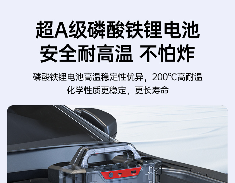 Car Emergency Starting Power Supply, Strong Start for Large Trucks, 12V24V Diesel Vehicle Emergency Power Bank, Wholesale