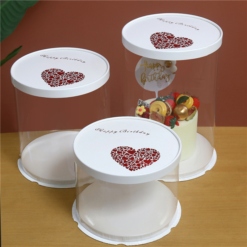圆形蛋糕盒子4/6/8/10寸单层双层三层四层烘焙包装盒喜饼糕点甜点
