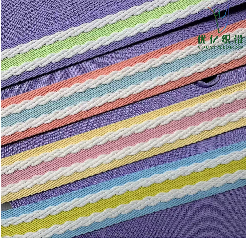 poliéster y algodón entre la cinta de color mascota cuerda de tracción perros gatos collares accesorios decorativos hechos a mano arco iris cinta trenzada joyas