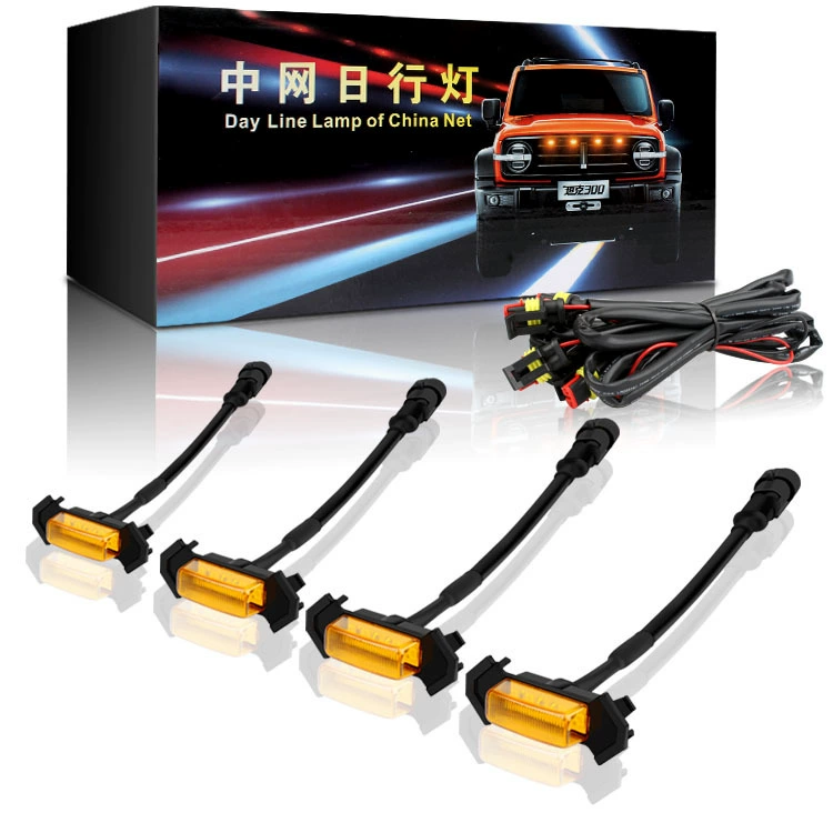 Автомобильные светодиодные дневные ходовые огни ширина света Takuma модифицированный Средний чистый маленький желтый маяк Kuma дневные ходовые огни ширина света