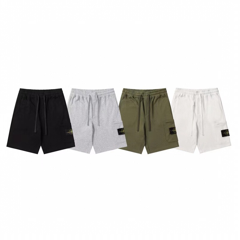 Cross-Border Stone Solid Color Sports Shorts Drawstring Casual Pants Foreign Trade Dropshipping