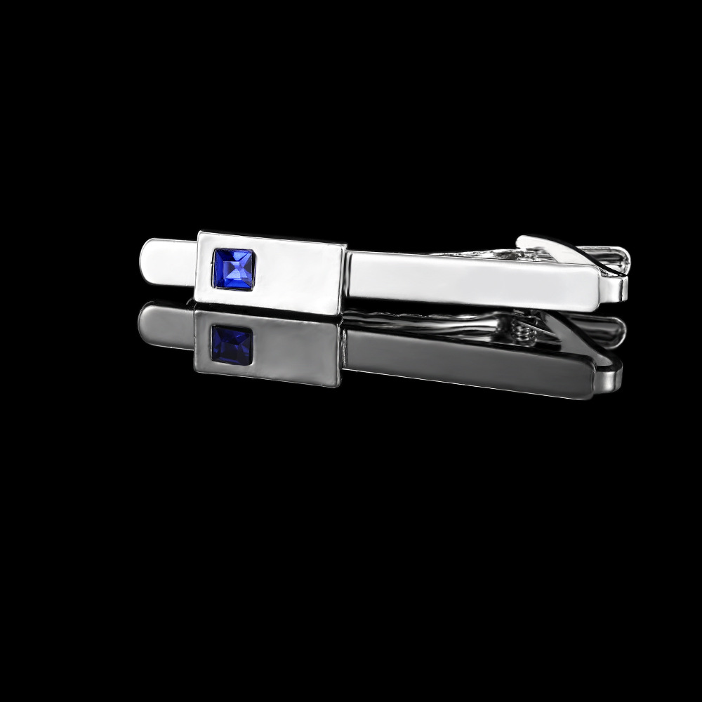 light luxury crystal zircon tie clip tie accessories diamond cufflinks men and women business cuff nails tie clip set_voghion.com