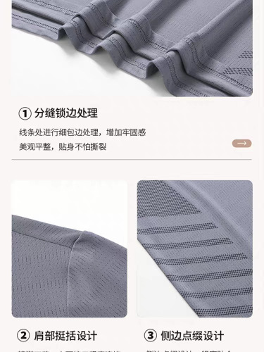 Men's Summer Thin Quick-Dry Mesh Short-Sleeve T-Shirt for Sports and Fitness, Casual Elastic T-Shirt for Summer Wear