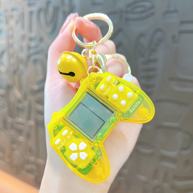 クリエイティブハンドヘルドロシアブロックゲーム機キーホルダー携帯バッグアクセサリー玩具プレゼント卸売り
