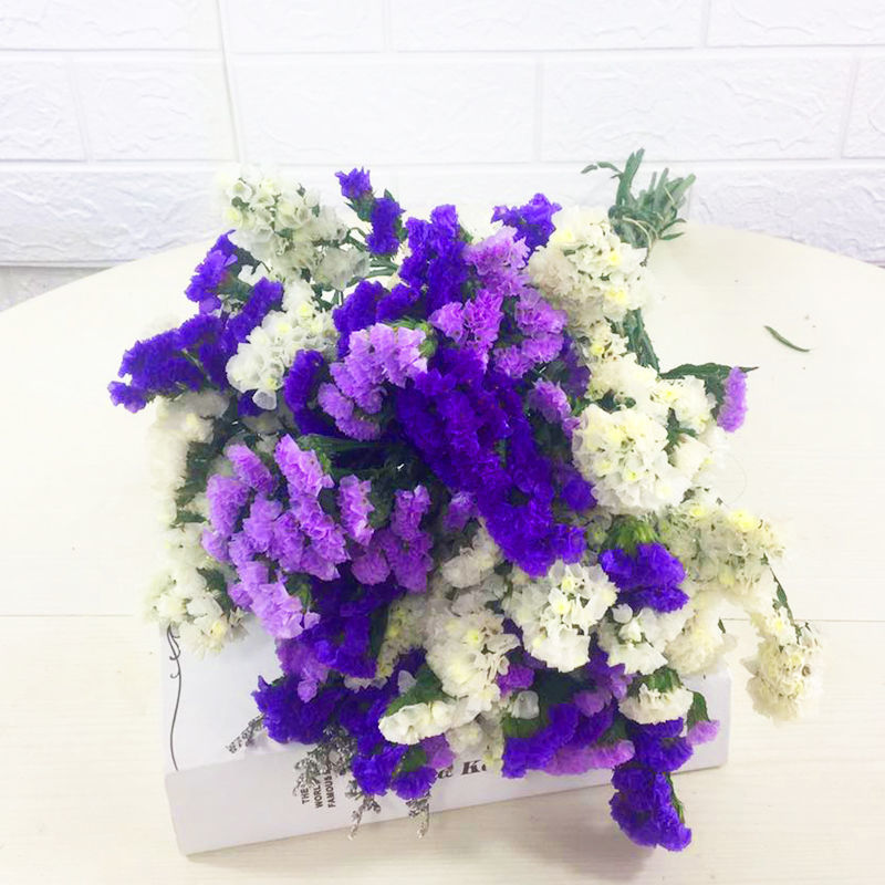 짙은 보라색, 연한 보라색, 흰색 30개 + 연인의 풀 - 둥근 배꼽 바구니 포함