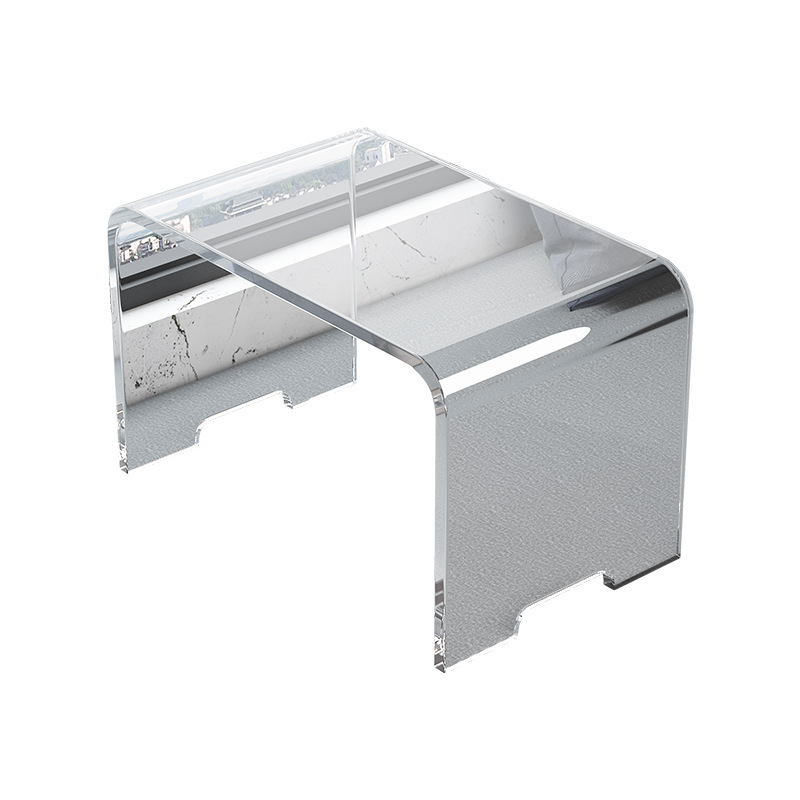 Mesa de centro acrílica nórdica moderna para ventana mirador, mesa auxiliar de tatami, mesa de centro japonesa simple de lujo ligero, minimalista y de lujo ligero.