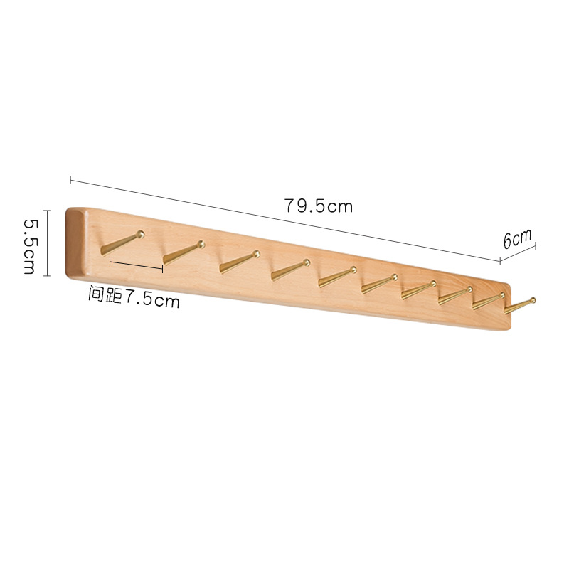 Fábrica directa sin perforación gancho de ropa de nuez negra puerta de entrada gancho de llave de pared almacena gorras de ropa de puerta image 14