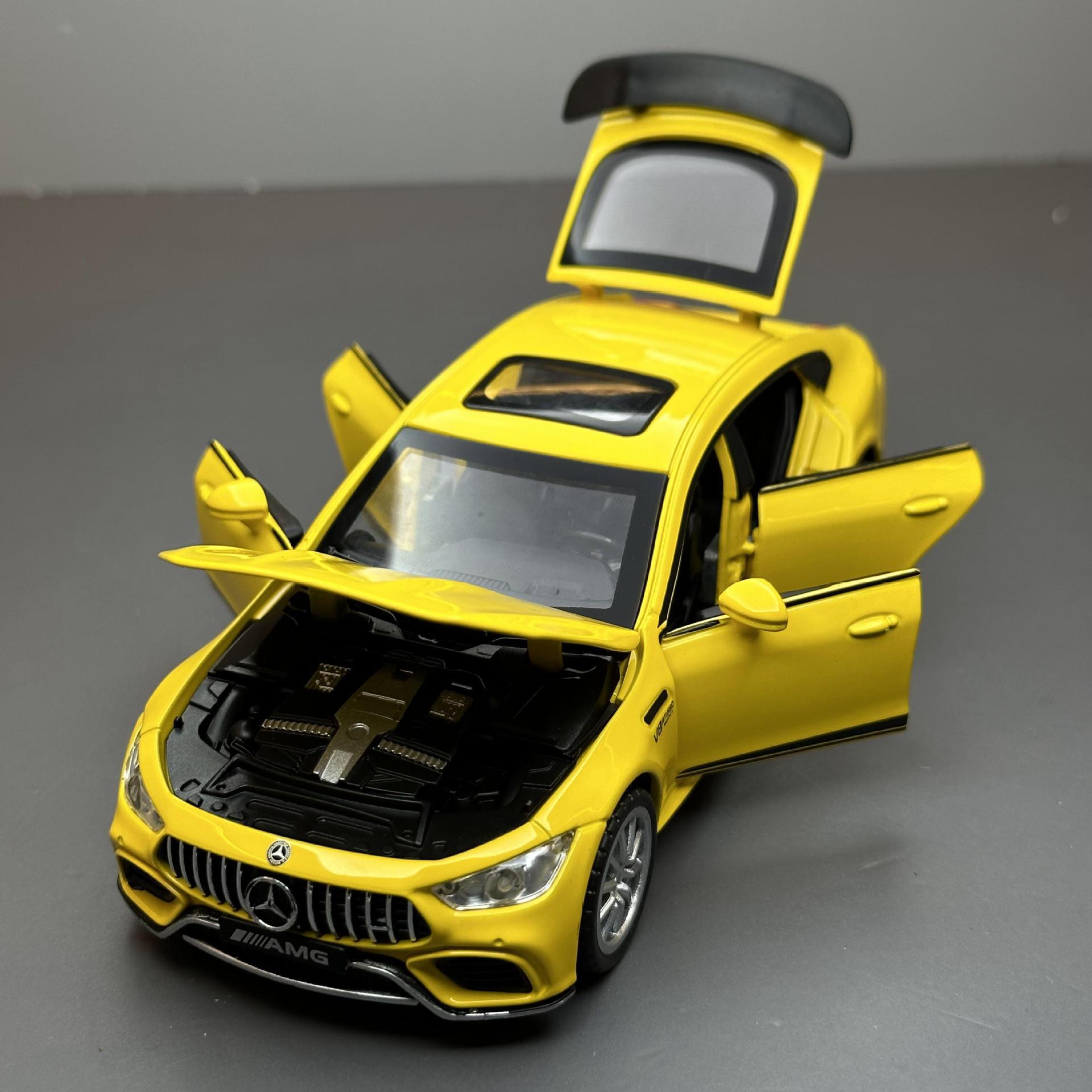 (A granel) modelo de coche de aleación Jiaye 1:32 Big Ben GT63 coche deportivo Tire hacia atrás sonido y luz modelo de coche de juguete adornos