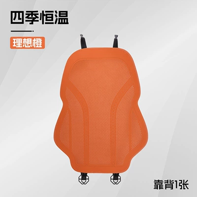 Seat cushion, seat cover Model - type-a-thin-padded-deerskin-velvet-love-horse-orange-cushion