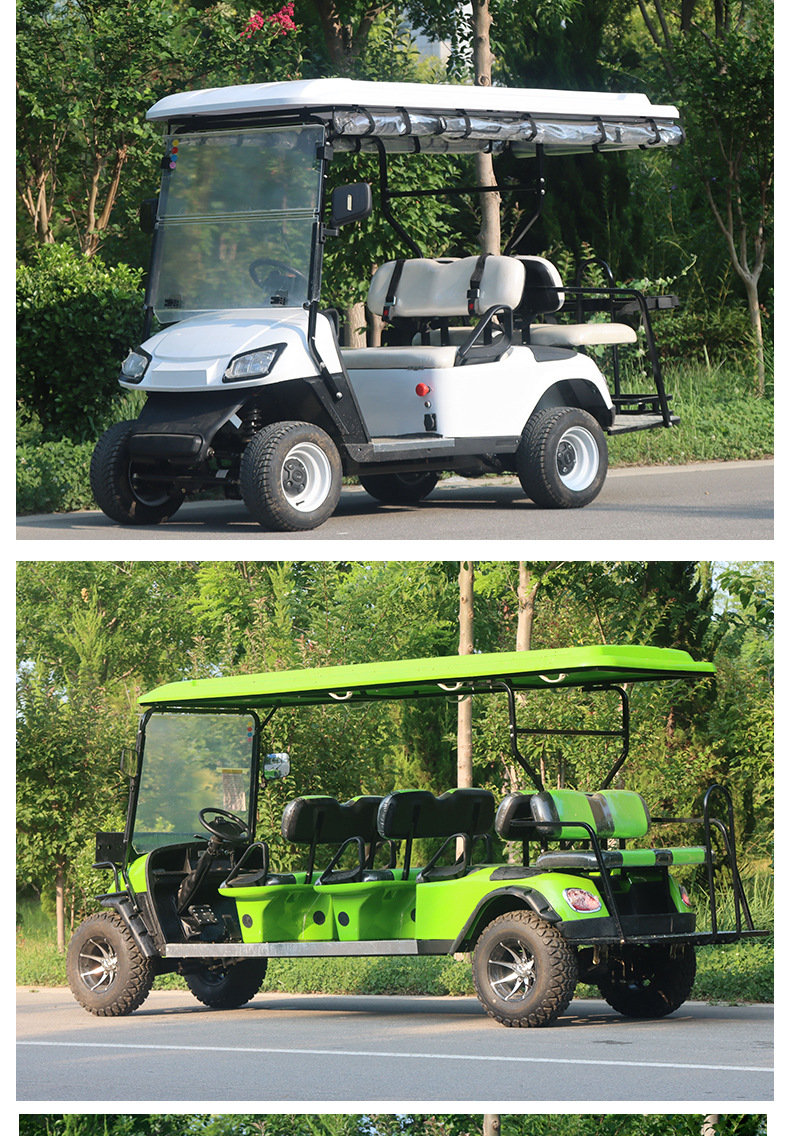 Golf Cart Export Quality Hotel Resort Shuttle Bus Convertible Off-Road Electric Vehicle Sightseeing Car