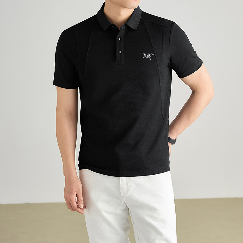 刺绣鸟品质高端刺绣短袖POLO衫男夏季时尚休闲T恤衫男士免烫上衣