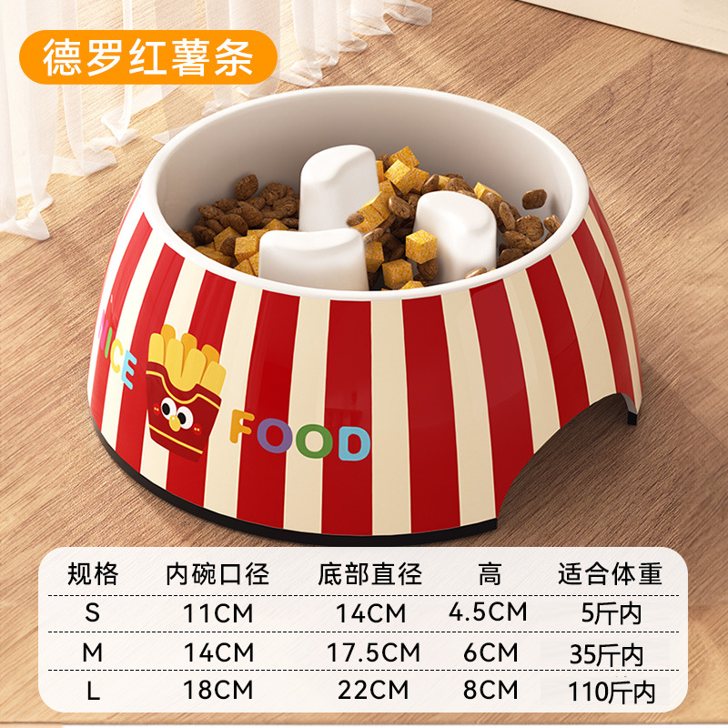 Tazón para perros Tazón para comida lenta para perros Tazón para perros de acero inoxidable Tazón para comida para perros Tazón para arroz de gran diámetro para evitar volcarse Tazón para agua Suministros para mascotas