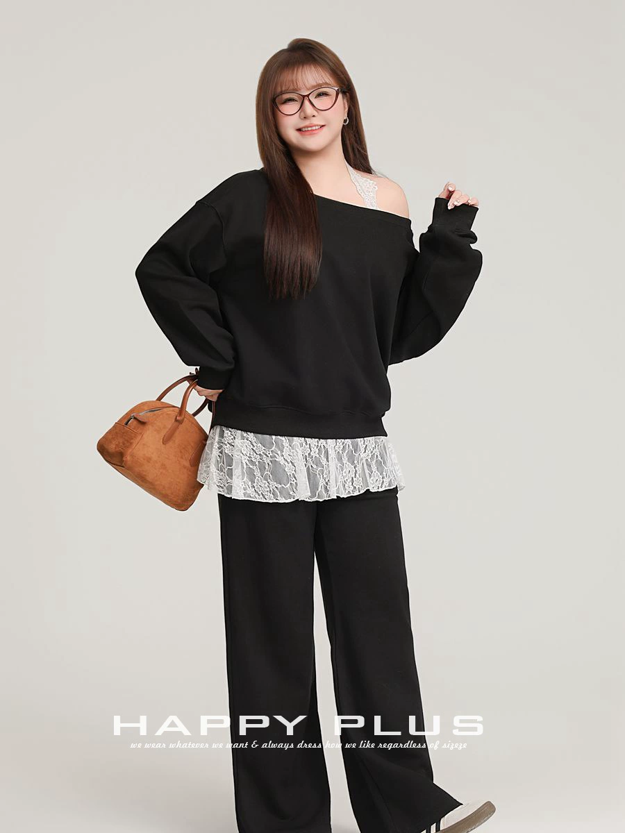 Design long-sleeve for leisure, sweatshirt, oversize, plus size