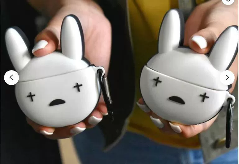 Защитный чехол Cartoon для Apple AirPods 1/2/Pro/3 — силиконовый брелок, совместим с беспроводной зарядкой