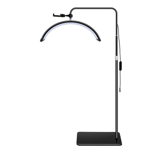 Cross-border 24-inch half-moon beauty lamp for beauty salons, microblading, nail art, eyebrow tattooing, eyelash extension LED eye care U-shaped floor lamp