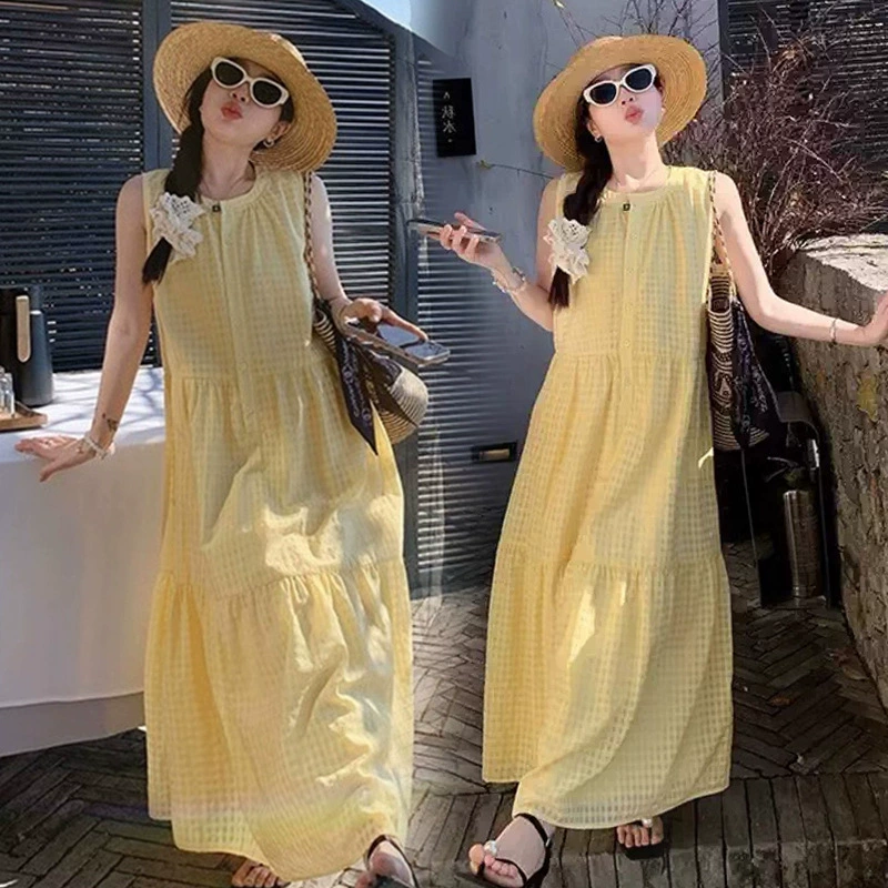 Summer refreshing cute dress for breastfeeding, oversize