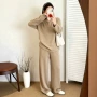 大码长袖秋款拖地两件套