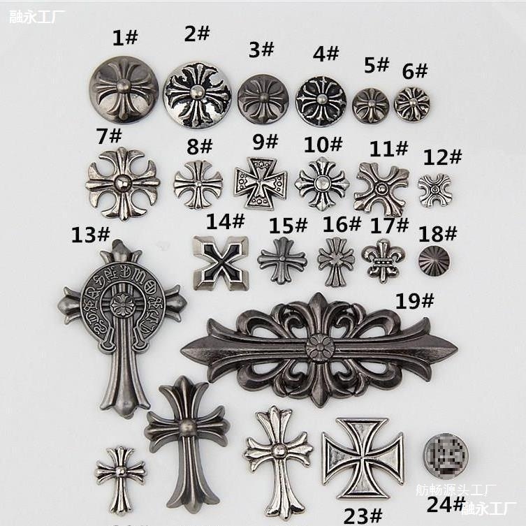 DIY Cross Rivet Ghost Head Willow Bag Watch Strap Handmade Metal Punk Motorcycle Nightclub Clothing Material Accessories