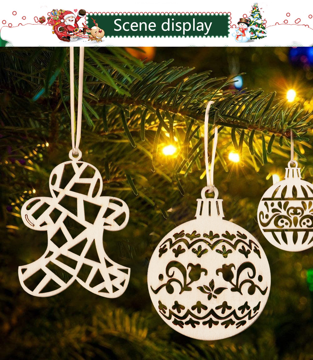 Weihnachten Socke Glocke Holz Gruppe Dekorative Requisiten display picture 4