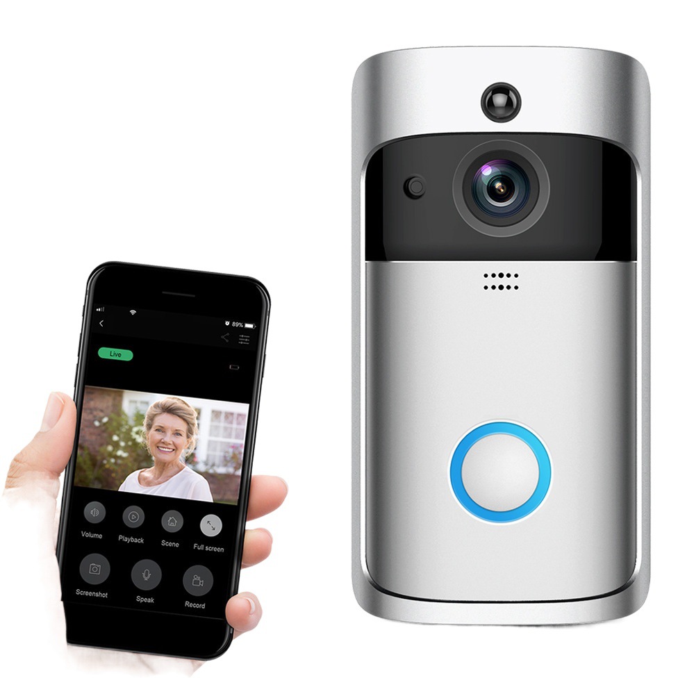 Inteligente de baja potencia inalámbrico timbre visual WiFi timbre estándar Ding Dong máquina recargable batería incorporada