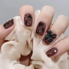 X066假指甲貼片可拆卸暗黑公主蝴蝶穿戴甲美甲片美甲貼片成品甲片