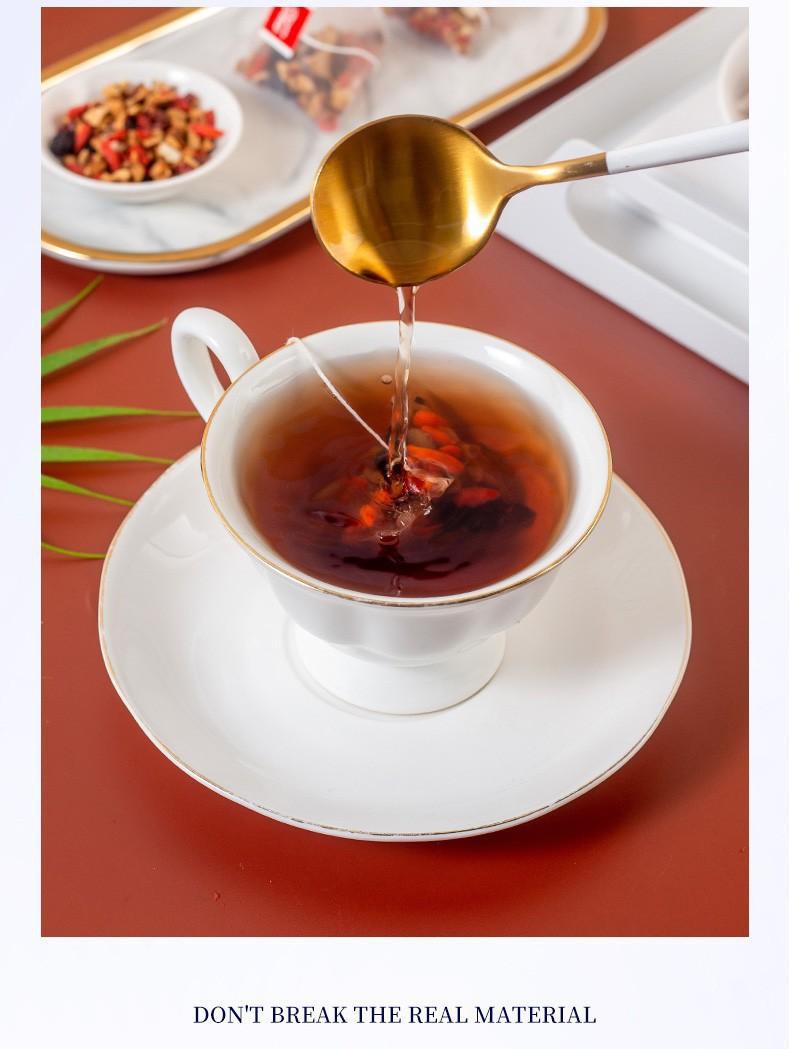 Wubao Tea Ginseng Goji Herbal Tea Bags Mens Wellness Brew for Late Nights 100 Bags preparation