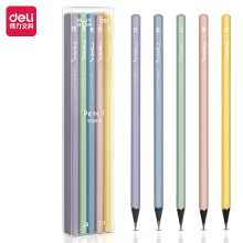 得力10支盒装彩色铅笔-2B HB学生儿童绘画涂色画笔画具画材NS724