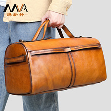 真皮手提包型旅行包男复古行李包休闲头层牛皮出差男士旅行健身包