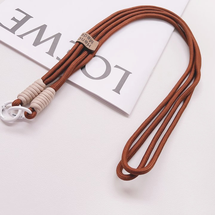 더블 링 롱 스마일리 브라운 화이트 링