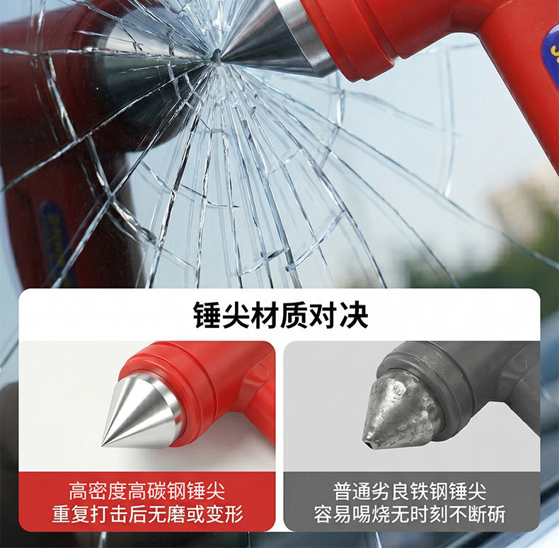 Car window breaker multifunctional holder, life-saving hammer, emergency fire escape hammer for vehicle use
