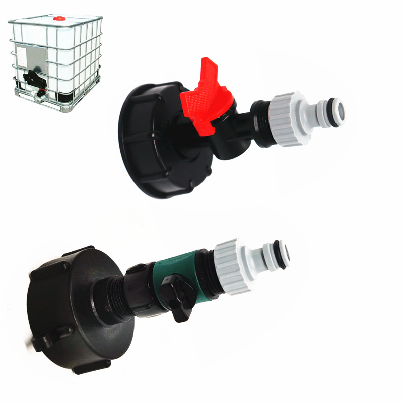 S60 * 6 rpm 3/4 pulgadas IBC tonelaje accesorios de conector de barril tonelaje conector de interruptor de barril tonelaje conector de manguera de jardín 62 conexión de filamento