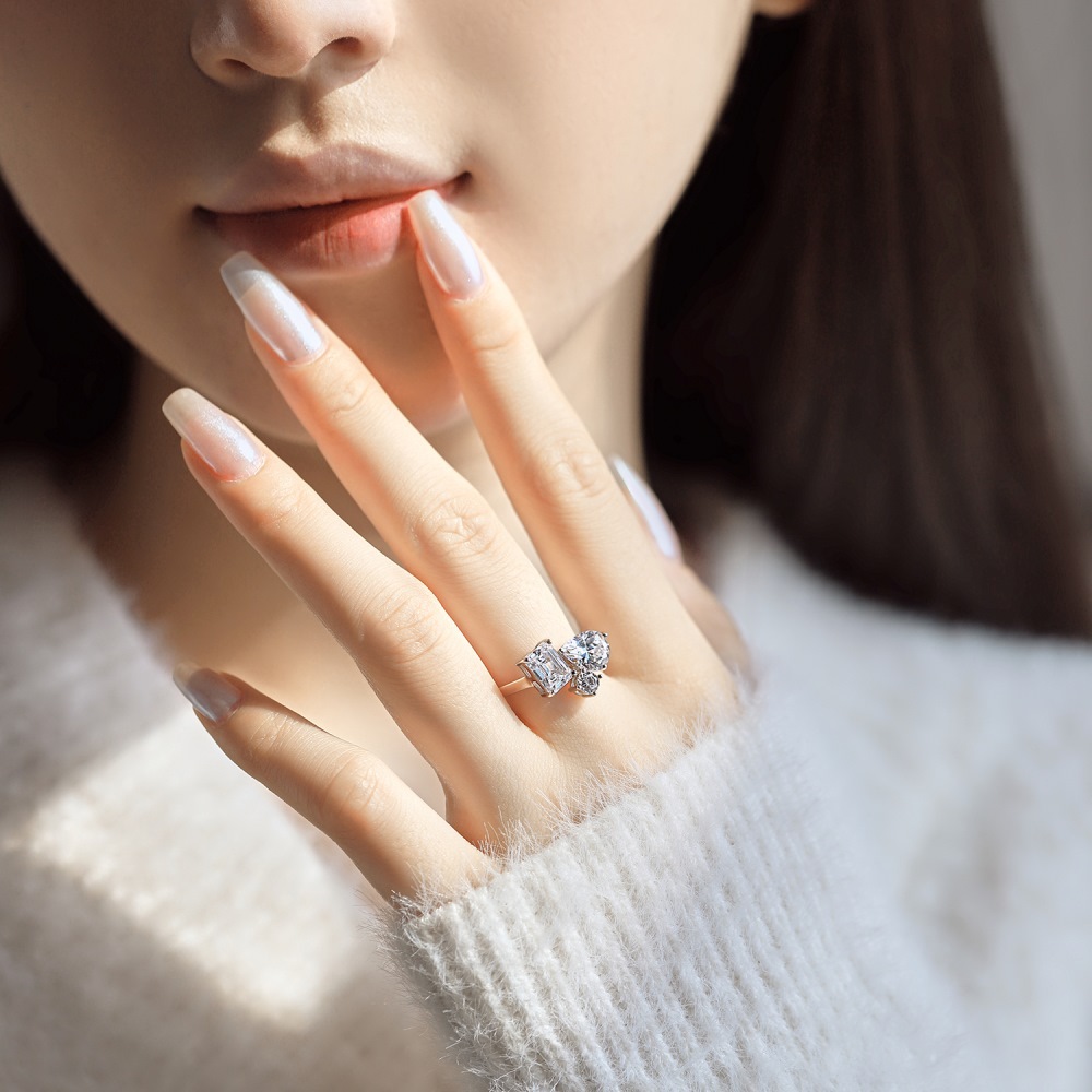 1 Piece Quantity 1 Piece 925 Sterling Silver Geometric Zircon Rings