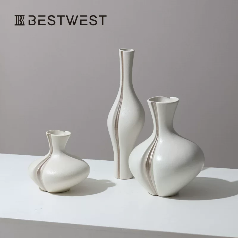BEST WEST элитная французская керамическая вазочка с крупным горлышком, легкая роскошь, бутылка-вилка листья willow, цветок