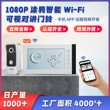 跨境1080P涂鸦WIFI 智能可视门铃支持定制Alexa可视对讲机