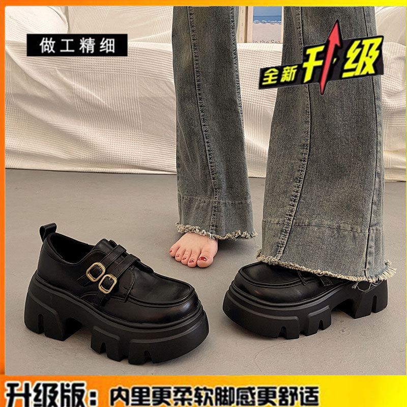 头层牛皮厚底增高小皮鞋女秋季真皮女鞋2025新款玛丽珍鞋乐福单鞋|undefined