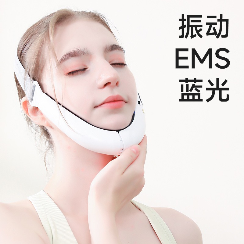 Nuevo instrumento transfronterizo en forma de V masaje inteligente pulso EMS micro corriente masaje facial moldeo aparato de belleza facial