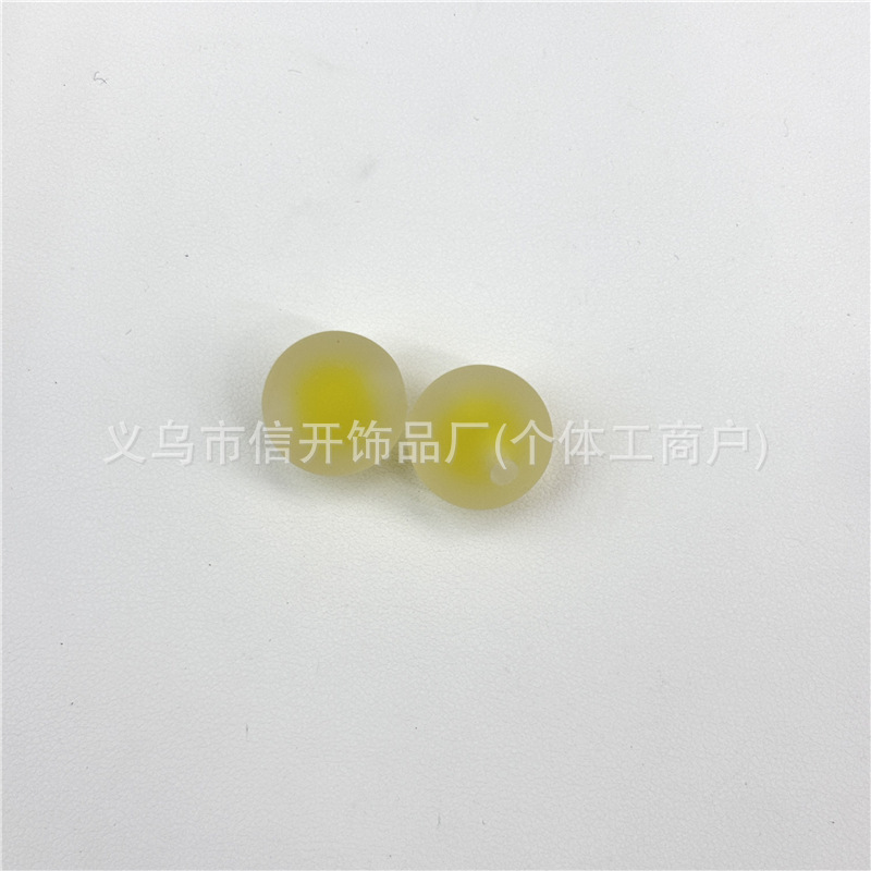 通孔磨砂糖心圆珠串珠笔配件手机钥匙链包挂diy手工饰品散珠材料|undefined