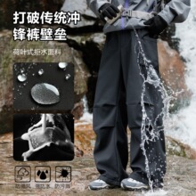 厂家直销秋冬情侣休闲户外冲锋裤防水防风防刮男款常规工装裤伞兵